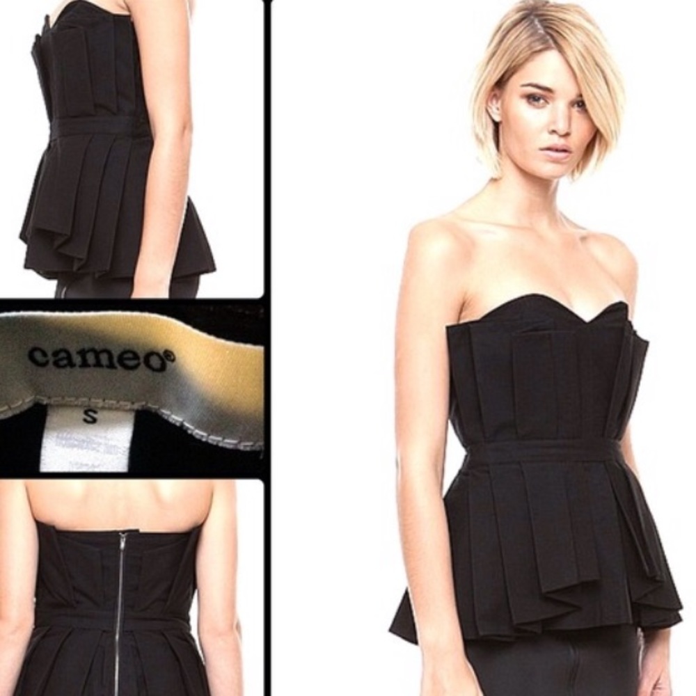 CAMEO  Black Bustier. NWOT. Lowest price no offers